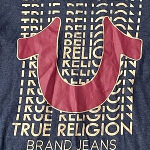 True Religion Blue and Red Graphic TeDior B30